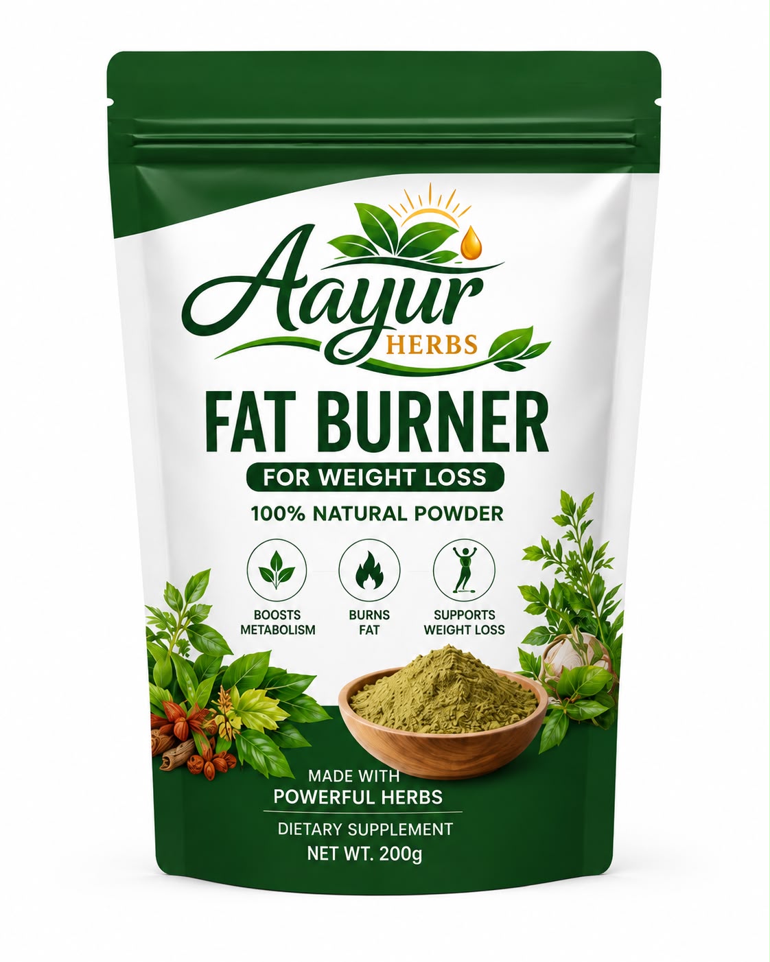 Aayur Herbs Fat Burn Powder pouch